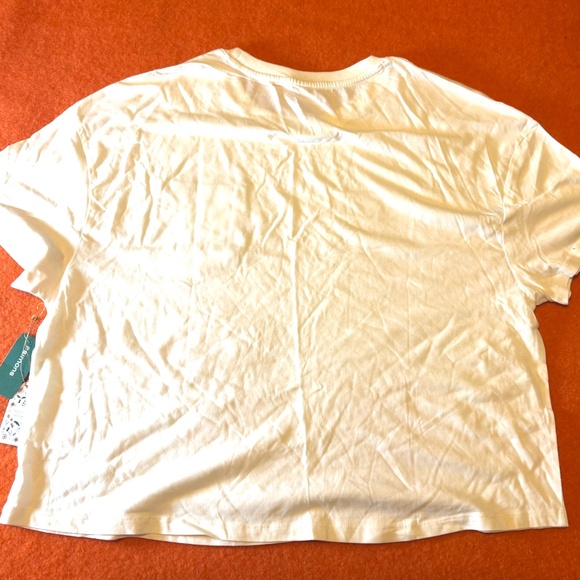 Off white and blue organic cotton winter pattern plaid pocket tee NWT - Picture 8 of 8